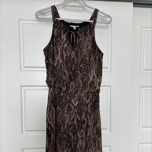 Snakeskin print dress
